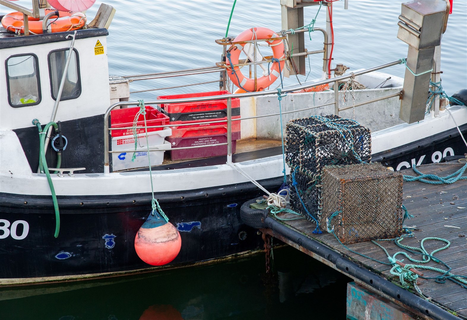 Just two boxes of fish were landed at Buckie Harbour last week. Picture: Daniel Forsyth