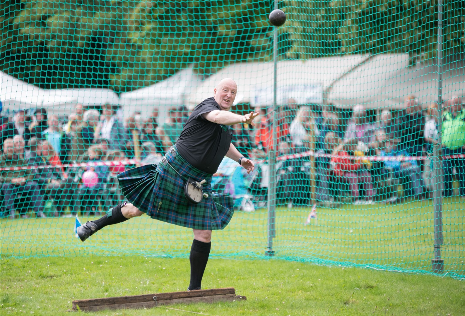 Paul Jamieson throws in the heavyweights...The 78th Aberlour Strathspey Highland Games, held at Alice Littler Memorial Park...Picture: Daniel Forsyth..