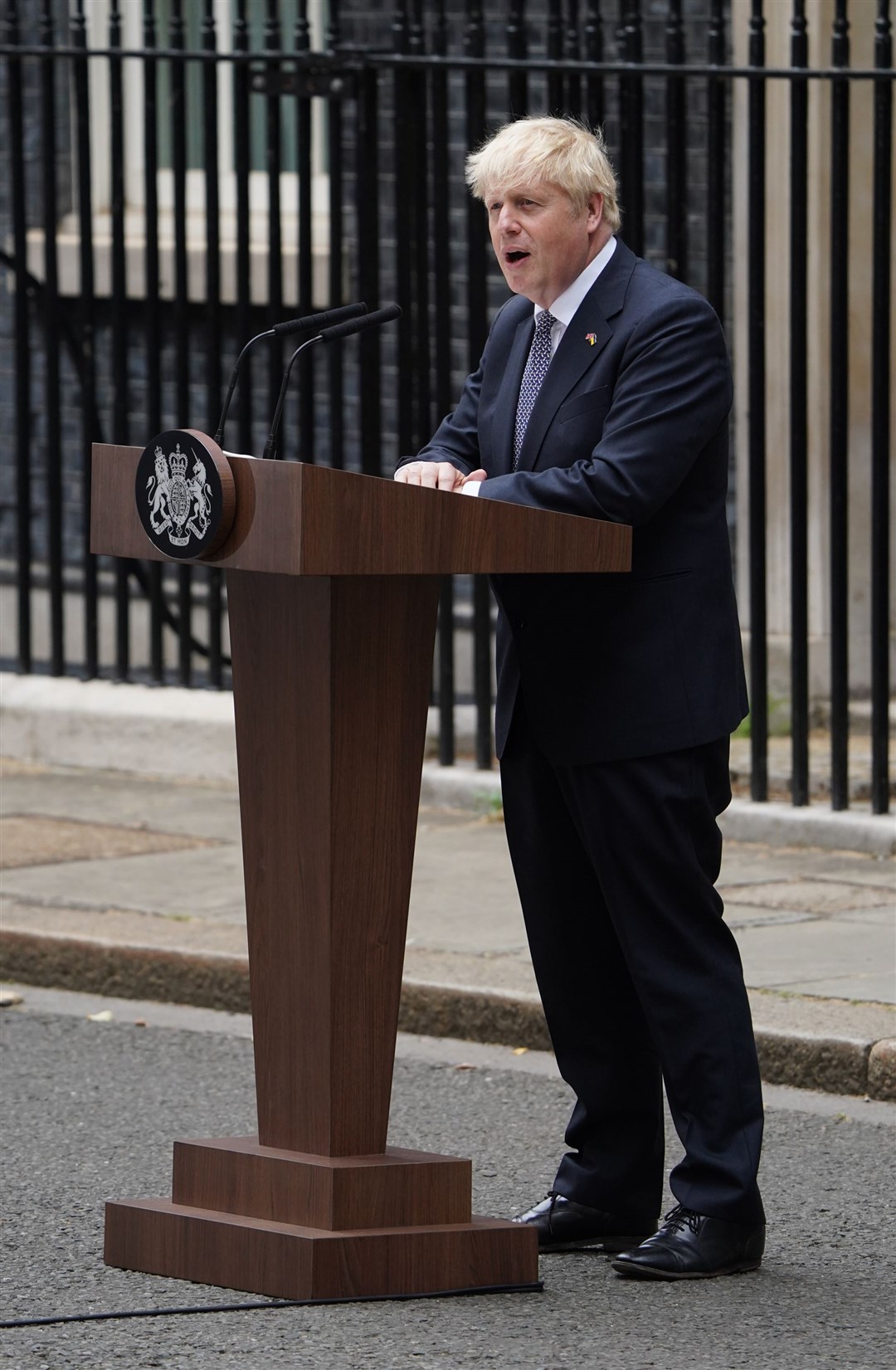 Boris Johnson made an unapologetic resignation statement (Gareth Fuller/PA)
