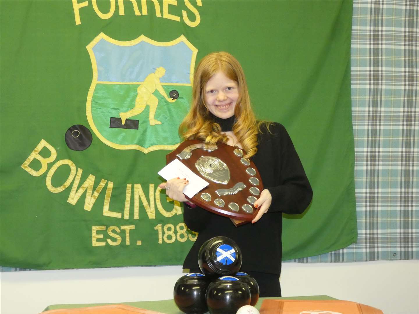 Caitlin Dustan won the triples tournament at Forres last year. The trophy will now be played in her memory.