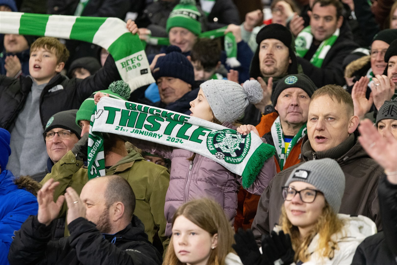 Buckie Thistle fans...Celtic F.C. (5) vs Buckie Thistle F.C. (0) - Scottish Cup fourth round at Celtic Park, Glasgow 21/01/2024...Picture: Beth Taylor.