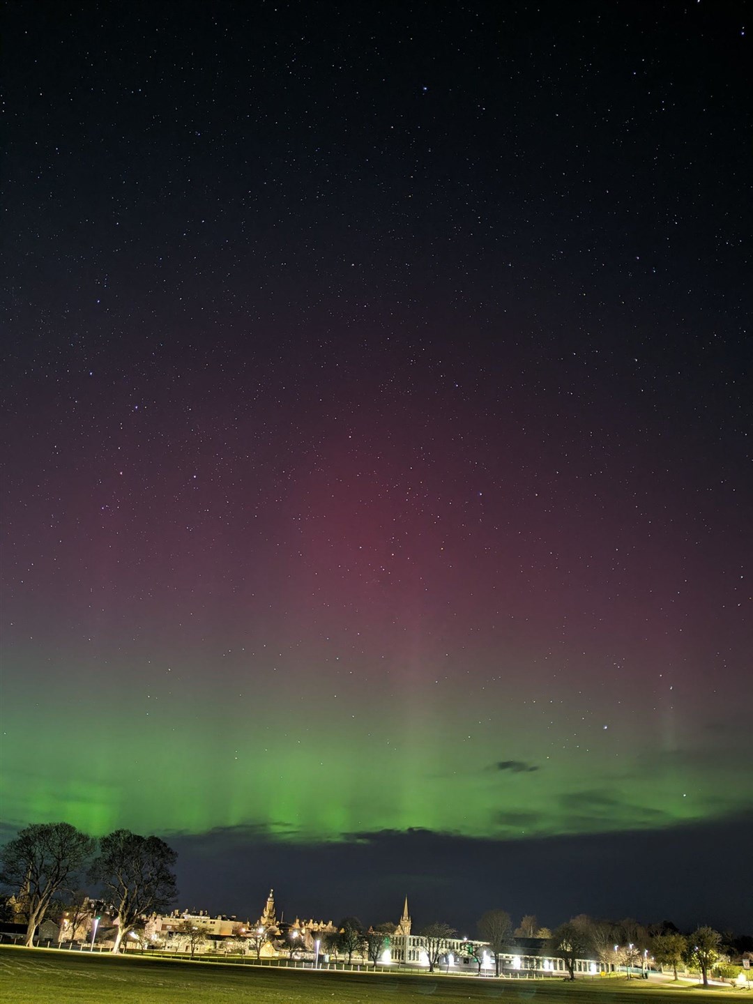The Northern Lights over Forres in Scotland (Catherine Gemmell/PA)