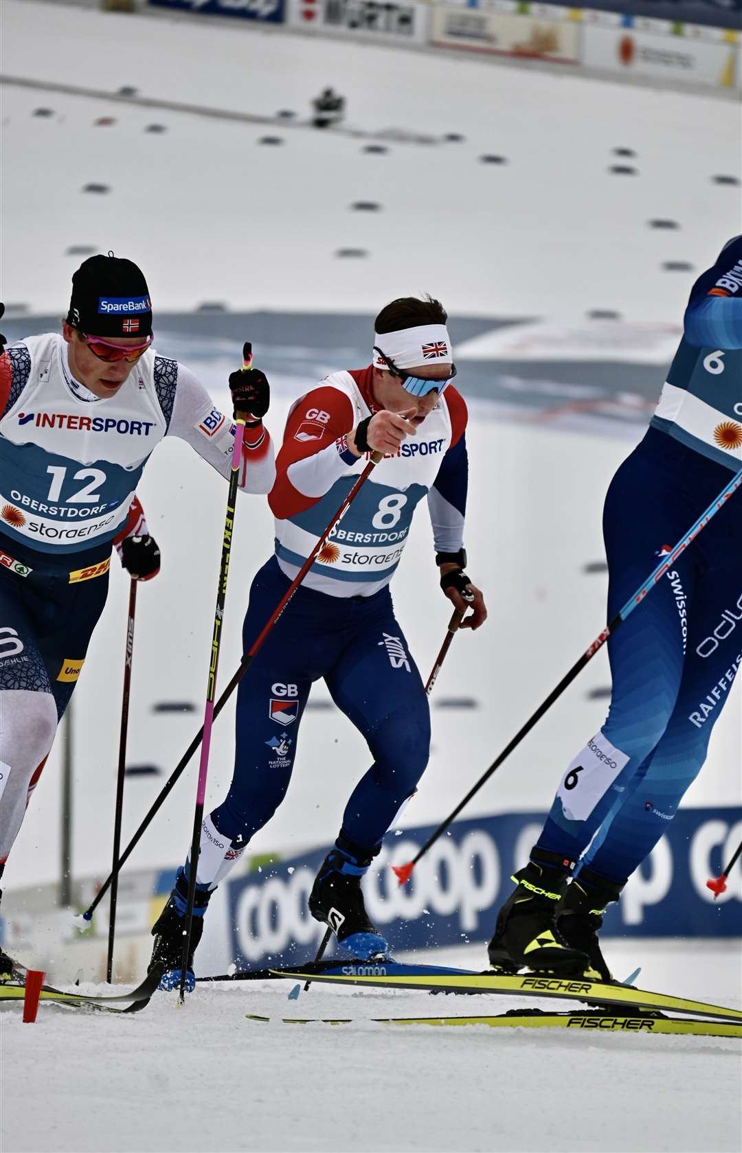 Andrew Musgrave in action at the world cross country ski championships in Germany.