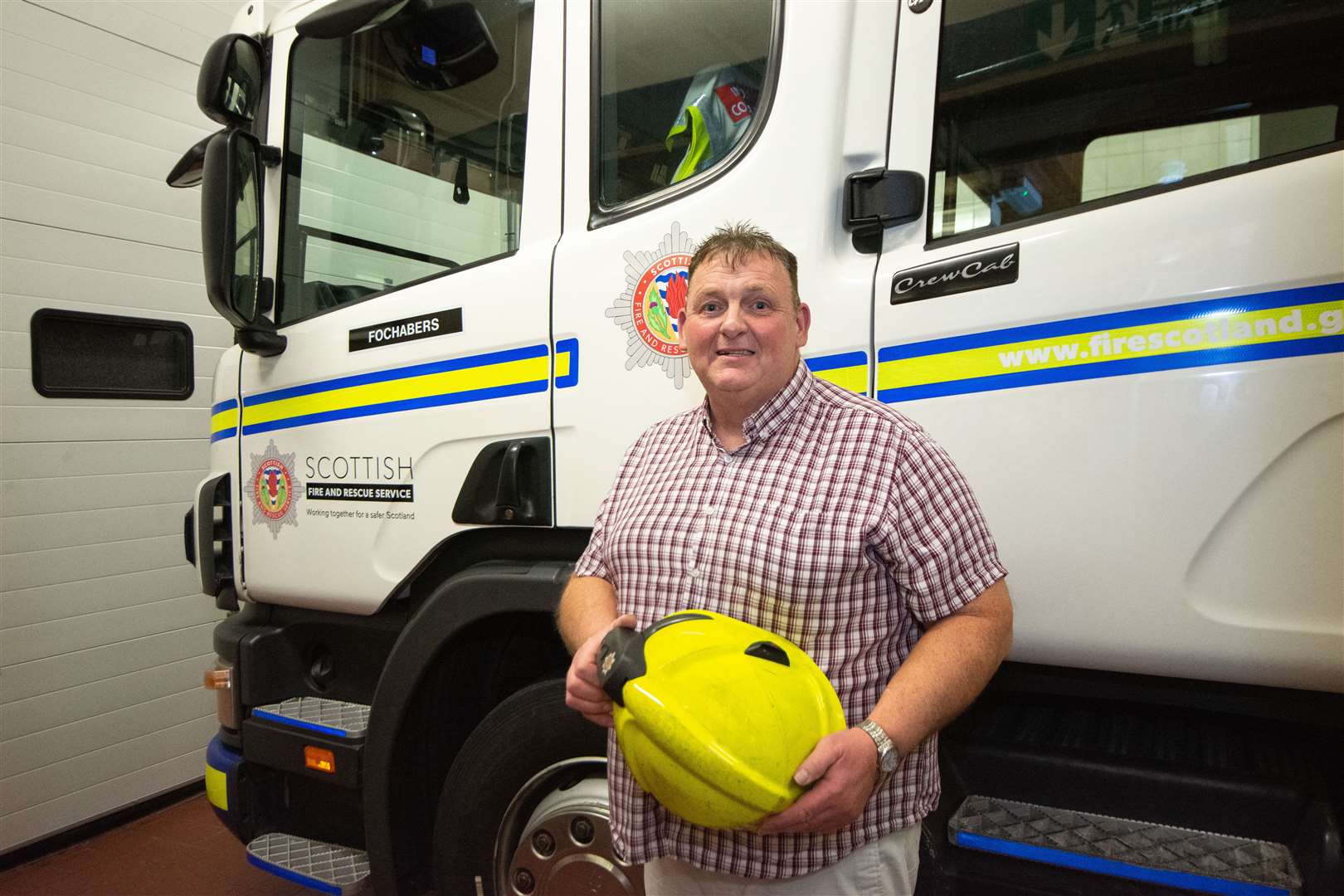 Fochabers firefighter Sid Whyte has called it a day after 16 years as a retained firefighter. Picture: Daniel Forsyth