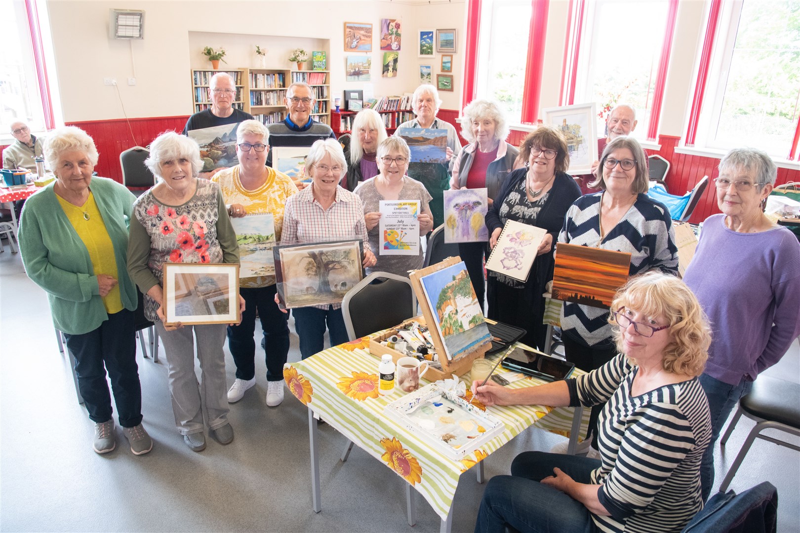 Portgordon Art Group (pictured) and their colleagues in Clochan Art Group, will be moving to Spey Bay Community Hall. Picture: Daniel Forsyth