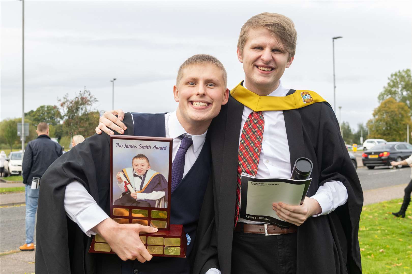 Brothers Robin Kingsley Heady, Higher National Certificate in Acting and Performance, and Jonathan Lester Heady who received the James Smith Award and a College Certificate in Preparing to Work...UHI Moray's Graduations at Elgin Town Hall...Picture: Beth Taylor.