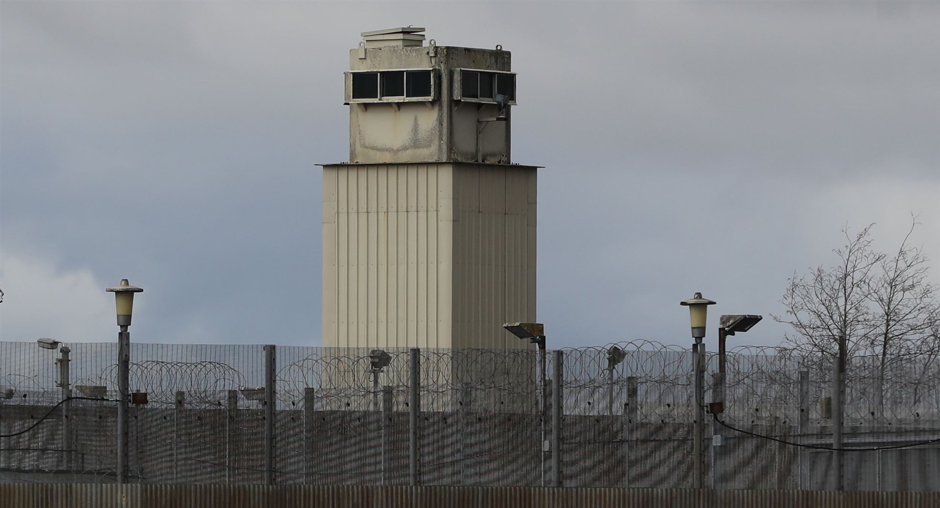 A watch tower at the former Maze prison at Long Kesh near Lisburn (Niall Carson/PA).