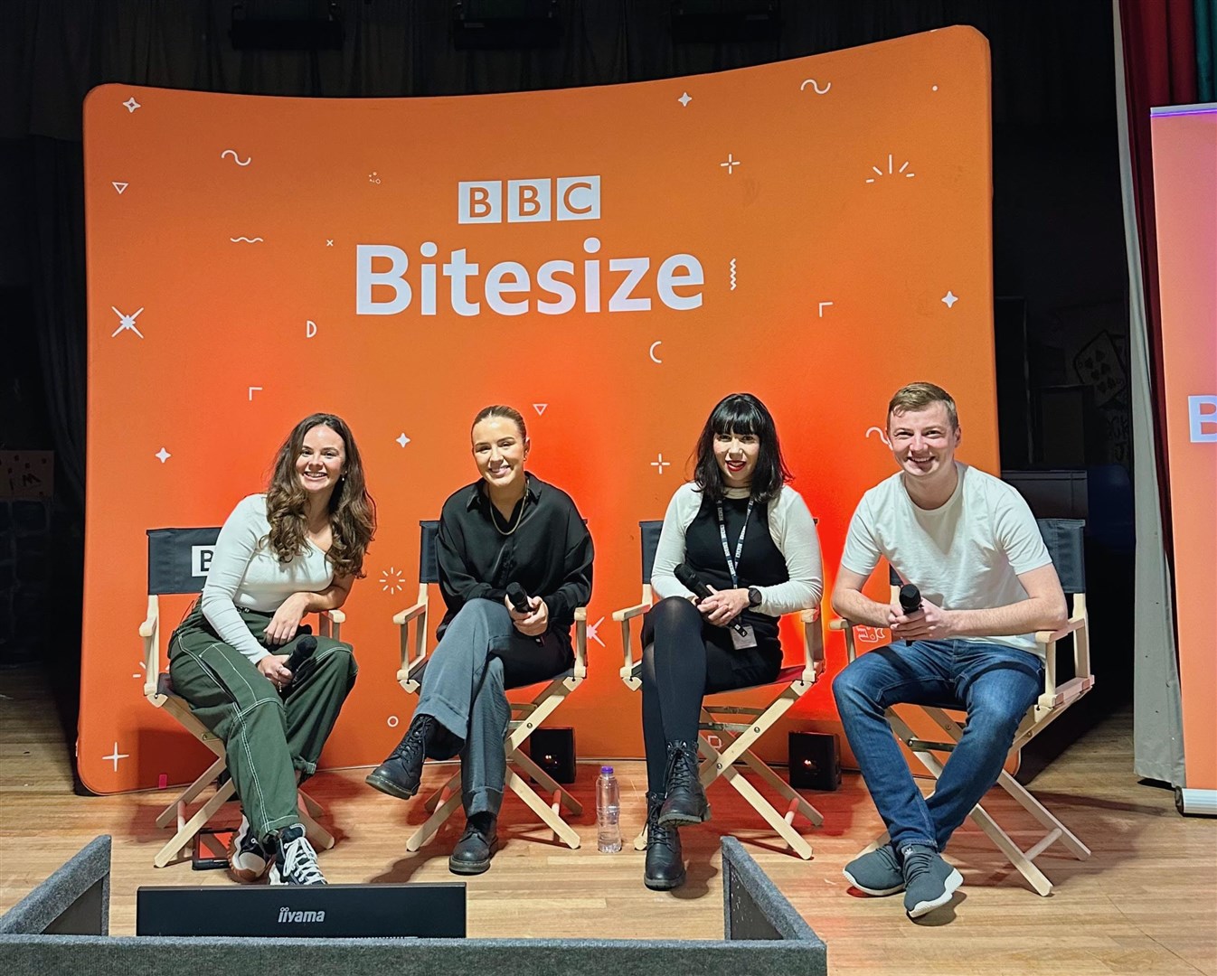 Daniel Forsyth (right) with BBC presenter Robyn Richford (left), Toni-Lee Duffus (2nd left) and Nicole Murray.