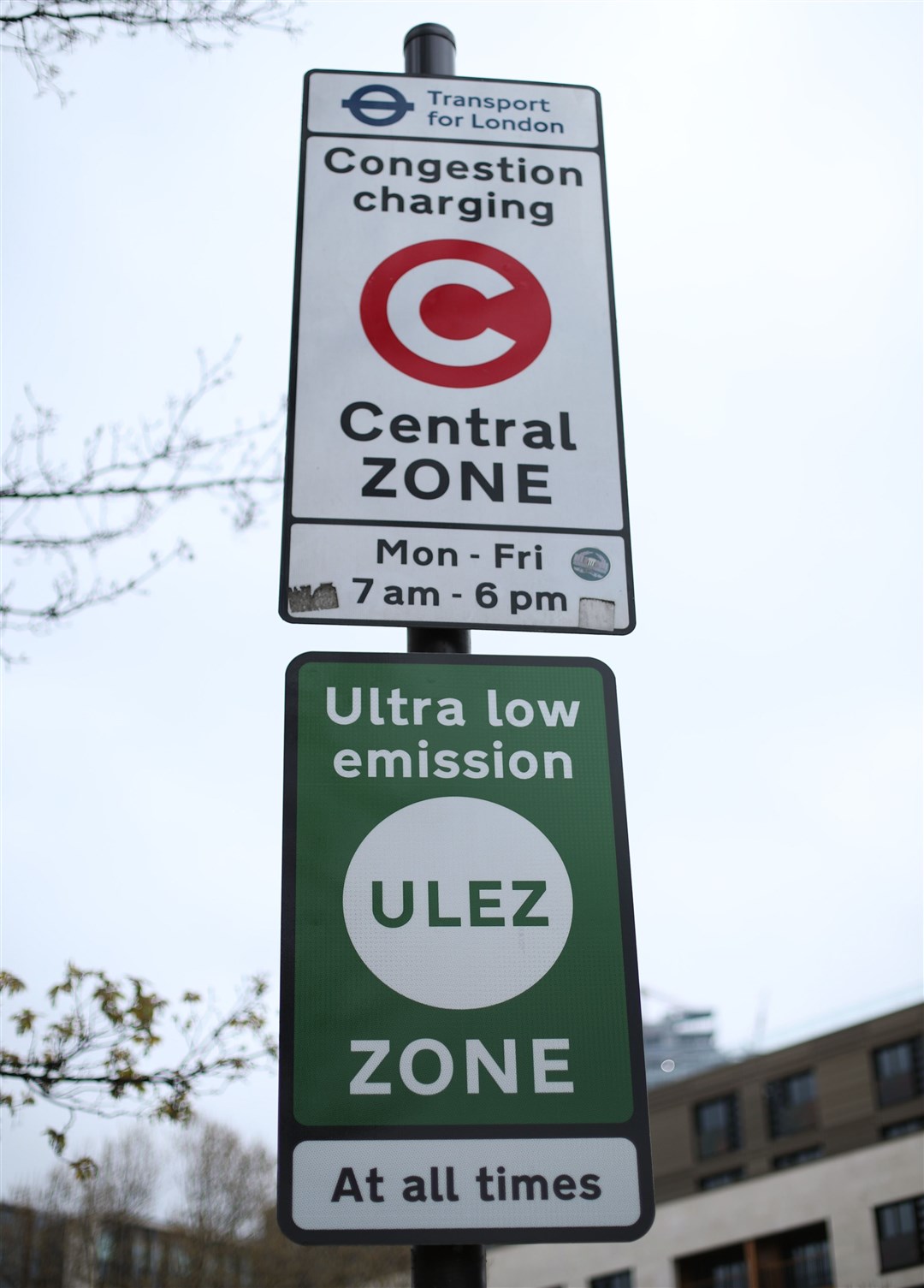 Both the Ulez zone and Congestion Charge to catch out drivers (PA)