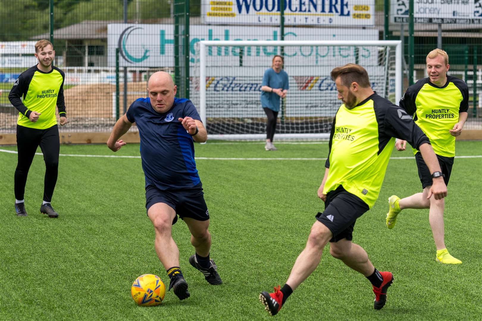 Action from the launch day with Tom Millican of Moray Police and Robbie Hope of the Elgin Community Sports Trust. Picture: Jasperimage