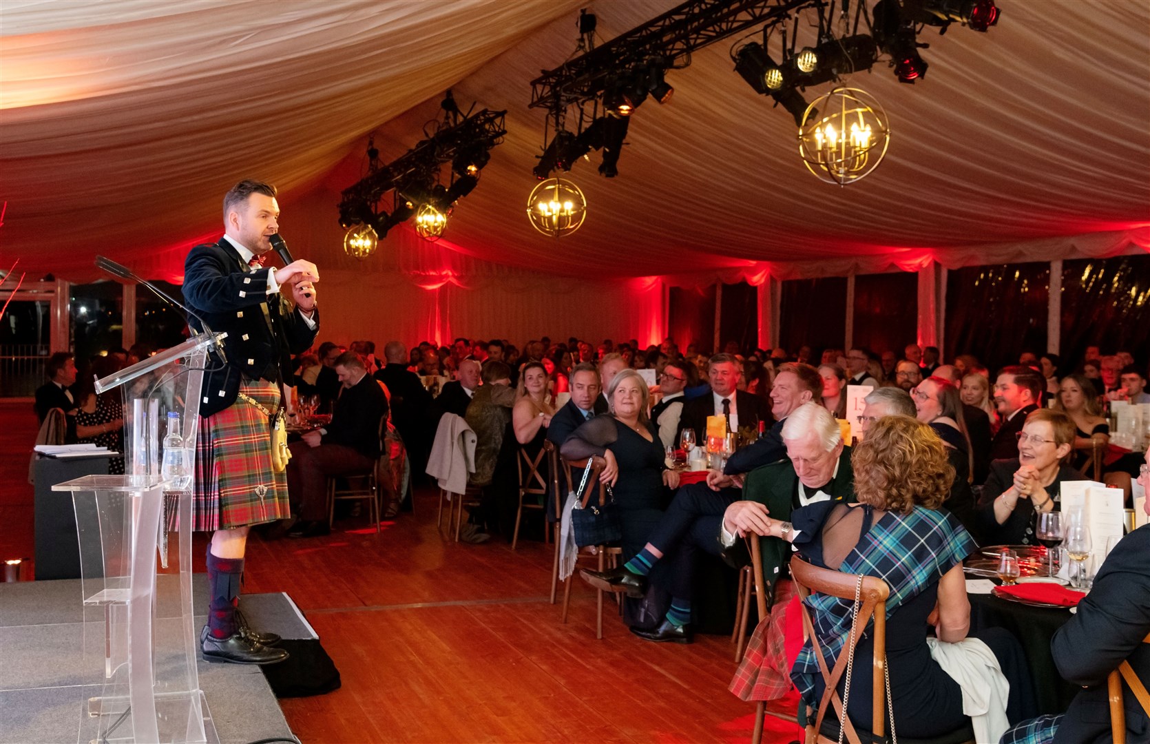 Stuart Cassells, General Manager at The Macallan. Spirit of Speyside Whisky Festival Opening Dinner 2024 held at The Macallan Distillery Estate. Picture: Beth Taylor