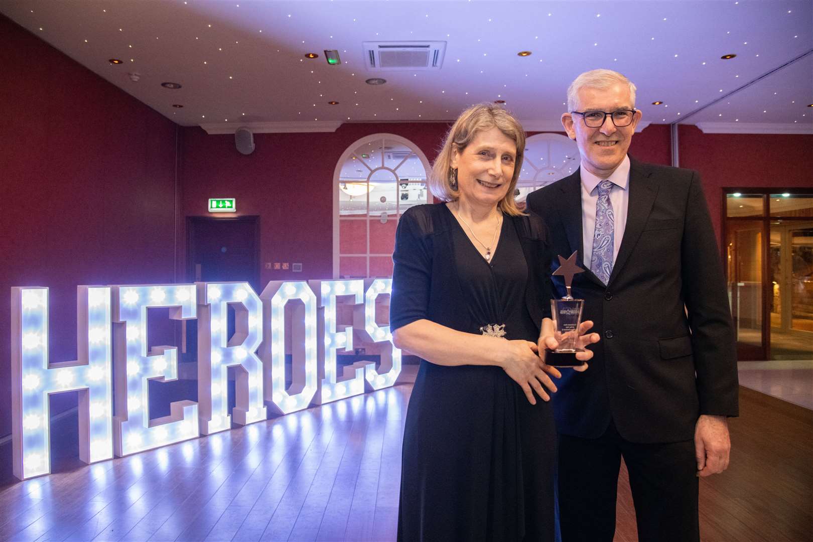 Winners of the Healthcare Hero award, Dr Alison Barbour and Dr Iain Brooker. Picture: Daniel Forsyth