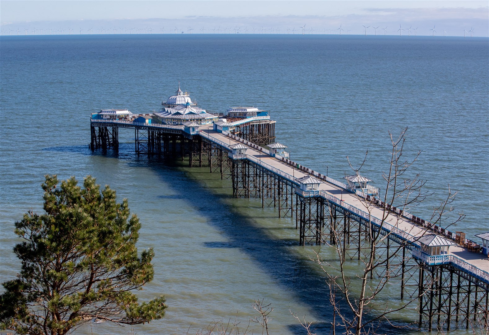 The pier at Llandudno, north Wales, stands empty during lockdown (Peter Byrne/PA)