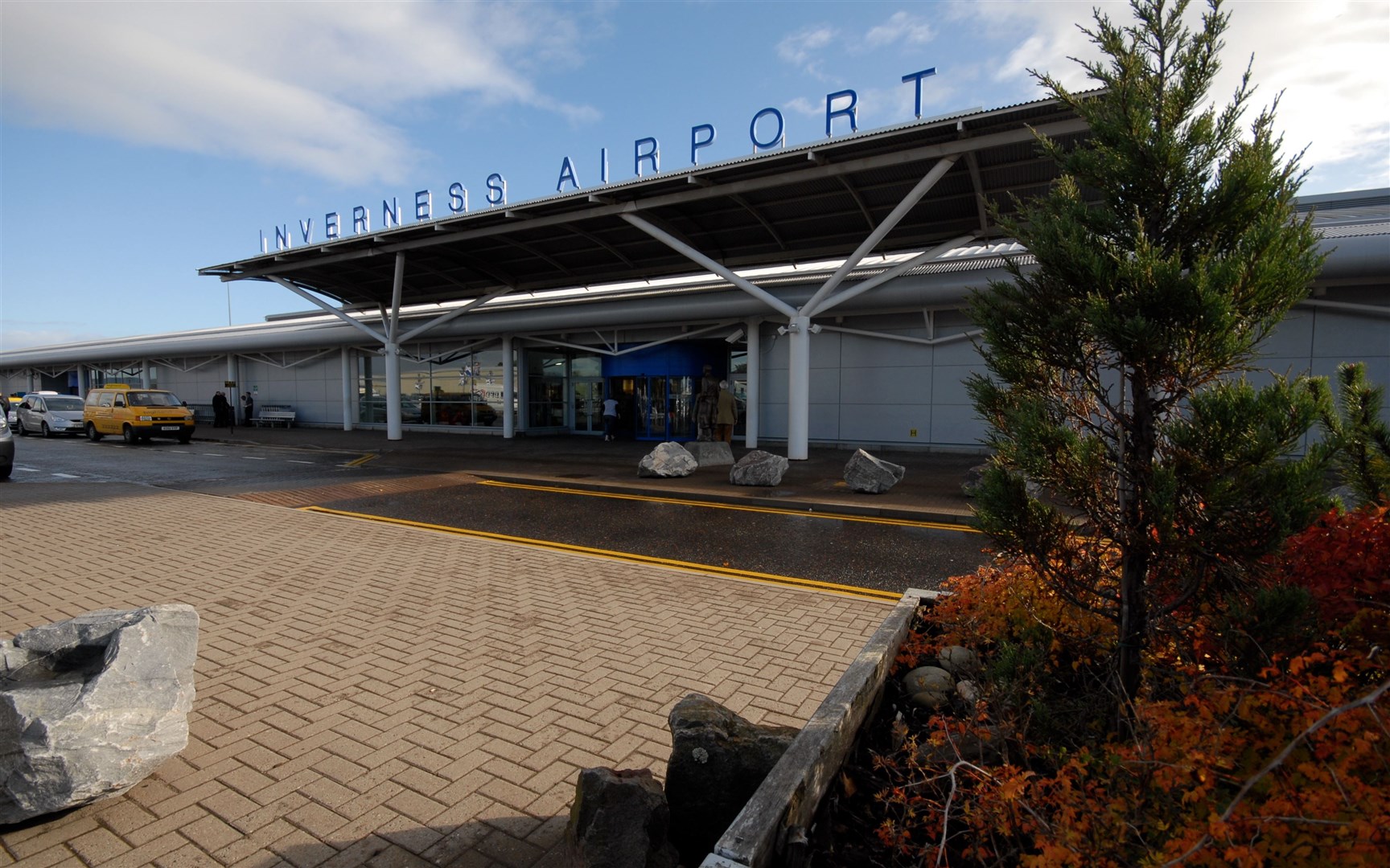 The current terminal at Inverness Airport.