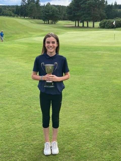 Olivia McPherson was a junior winner at Elgin Golf Club in her first competitive year.