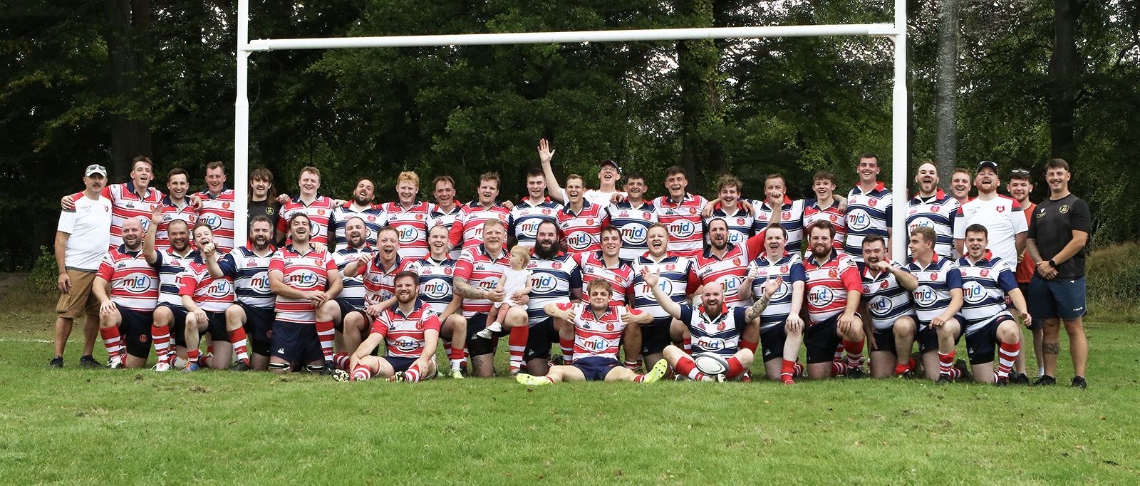 A mixture of the first and second teams at Moray Rugby Club. Picture: John MacGregor
