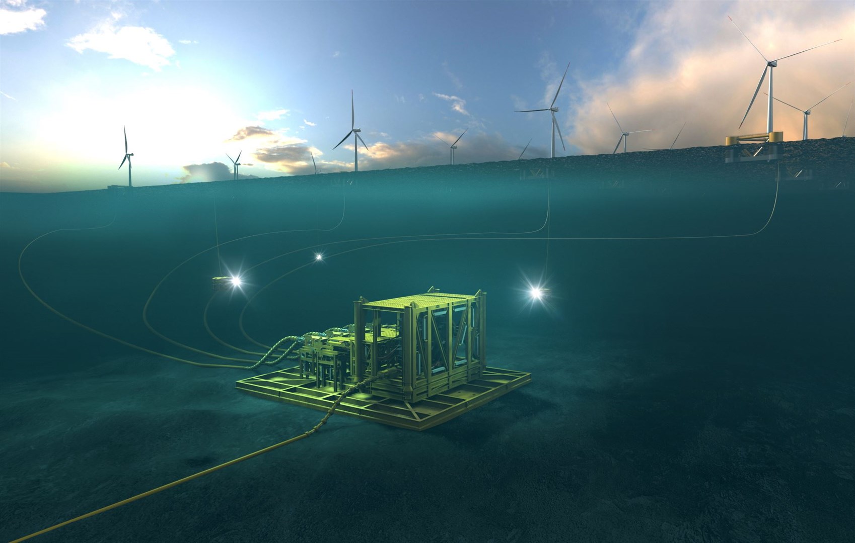 The proposed underwater substation in the Moray Firth would be the first of its kind in Scotland. Picture: Aker Offshore Wind.