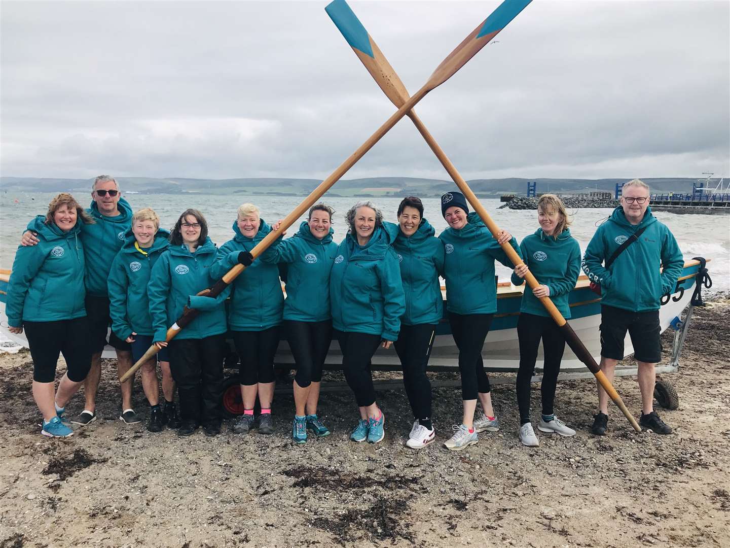 Burghead Coastal Rowing Club members.