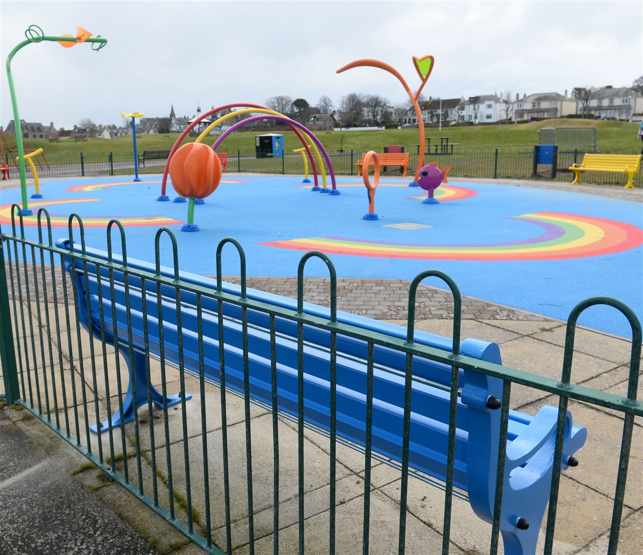 Nairn's very colourful Splashpad. Picture: Gary Anthony.