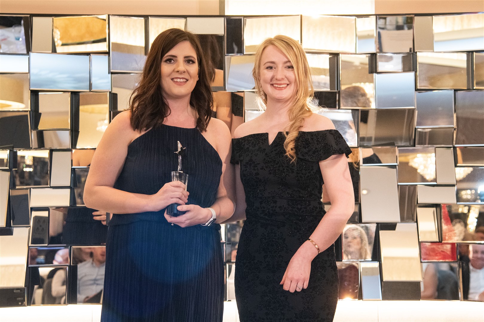 Winner of the Primary Teacher Award: Chloe Cormack. Award presented by Sarah Barnes of DYW Moray. Picture: Daniel Forsyth