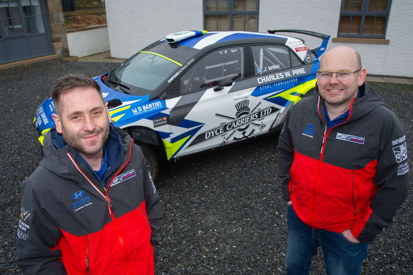 Back in action at the Argyll Rally will be 63 Car Club duo John Wink (left) and co-driiver Neil Shanks. Picture: Daniel Forsyth