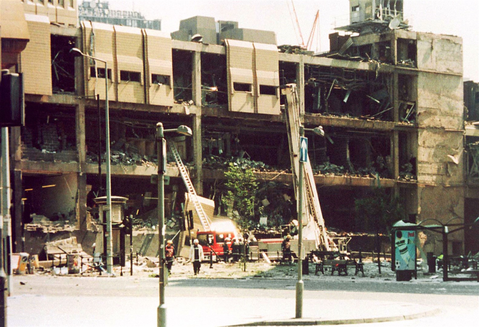 The Arndale shopping centre in Manchester was bombed in June 1996 (PA)