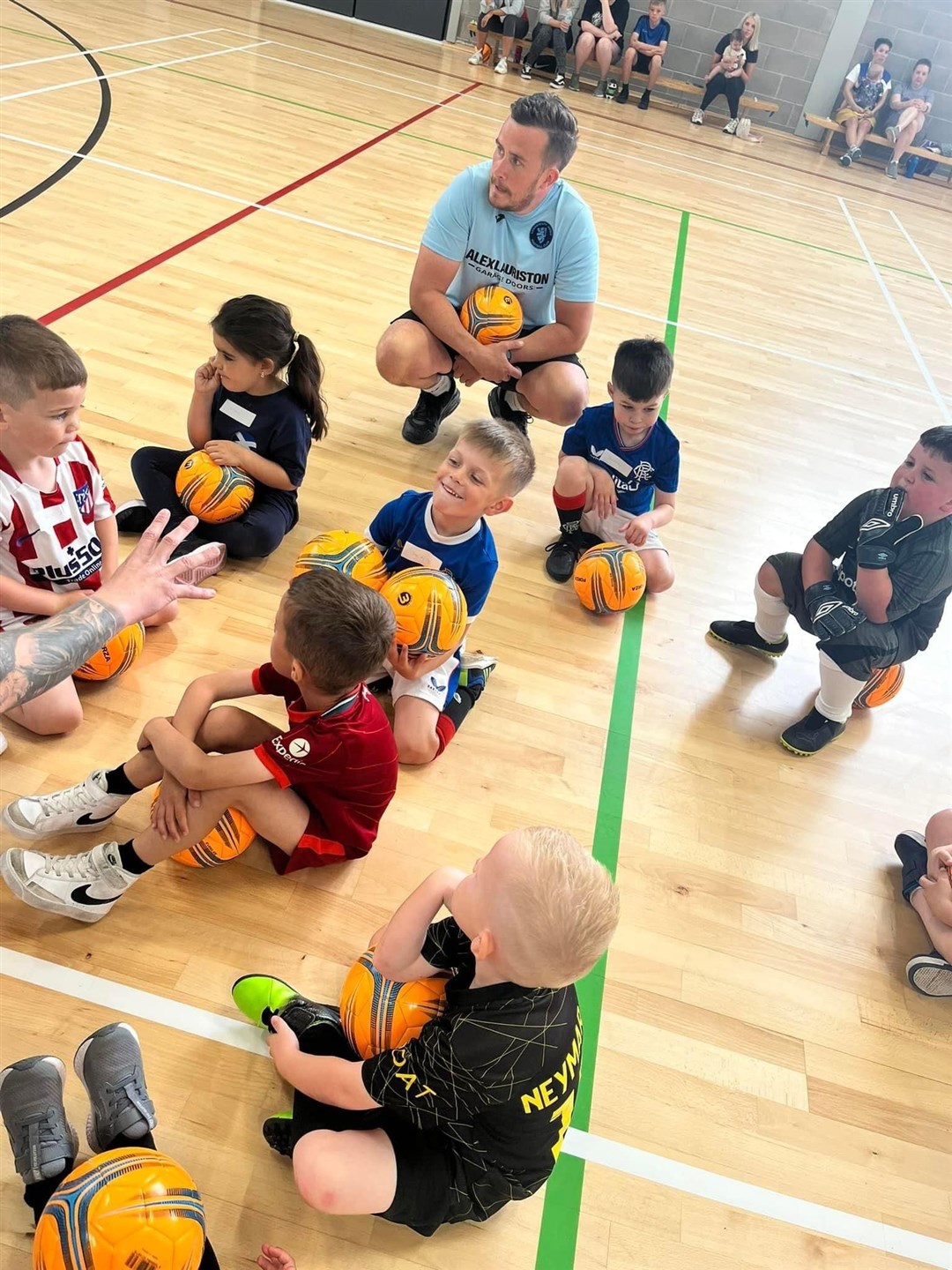 Pre-school children took part in the latest Little Kickers session.