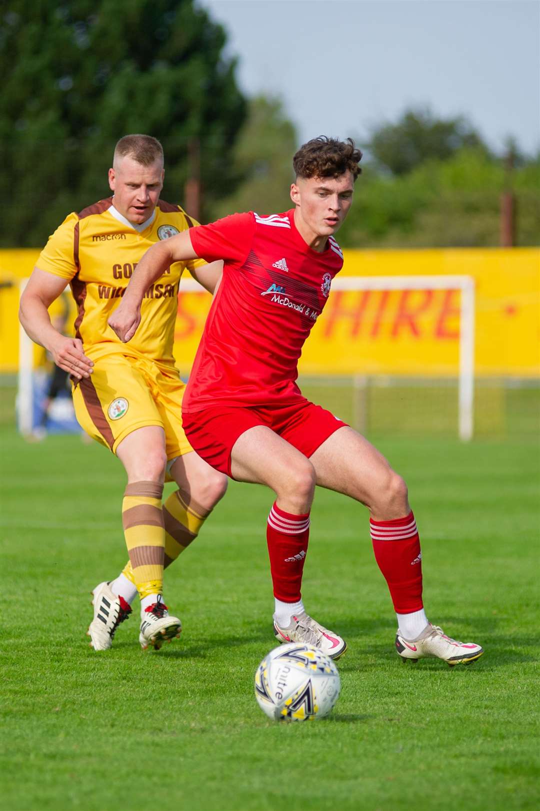 Brodie Allen on the ball for Lossie. Picture: Daniel Forsyth..