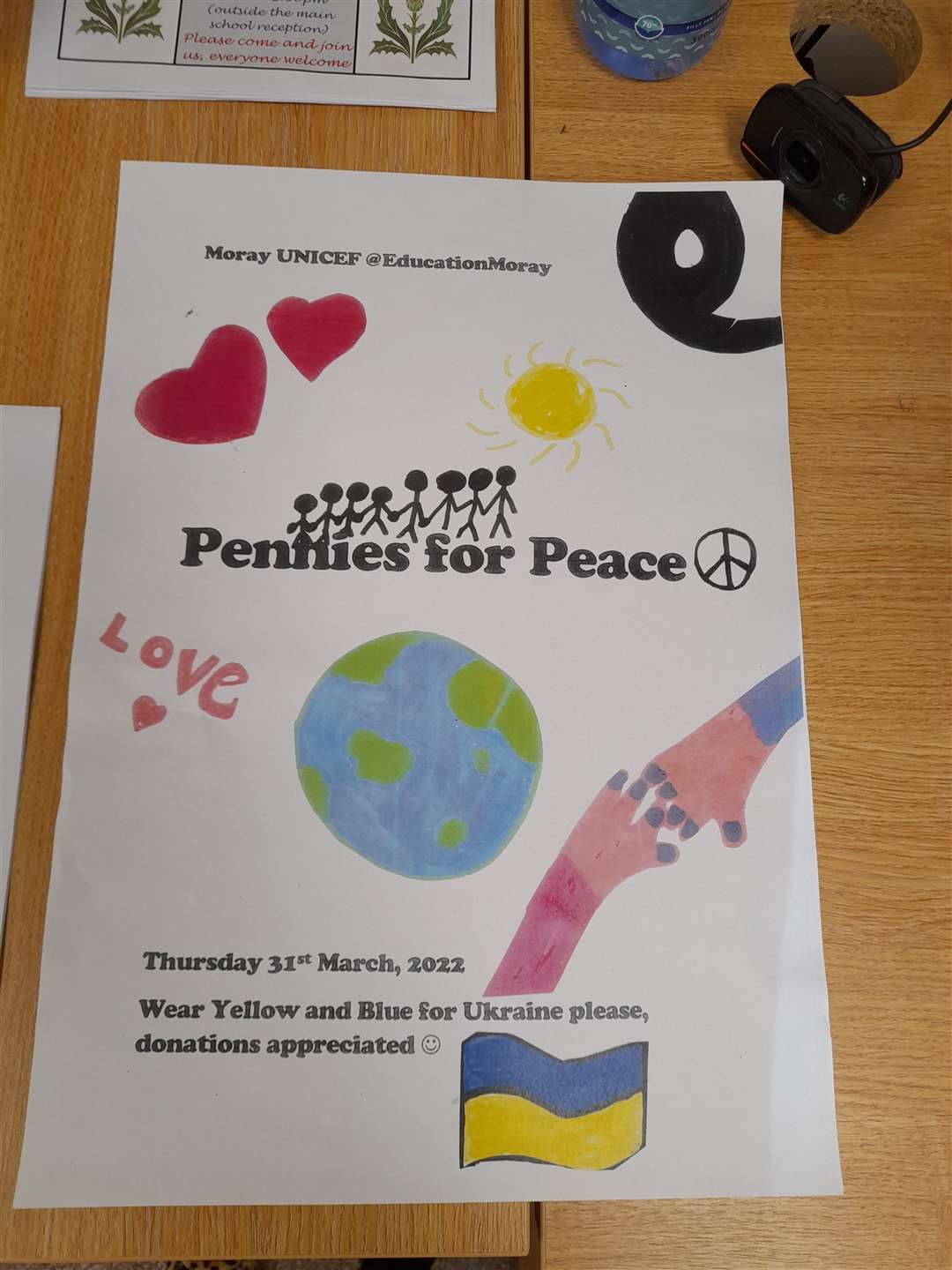 A poster for the event, designed by Seafield Primary School pupil Harley Lauchlan.