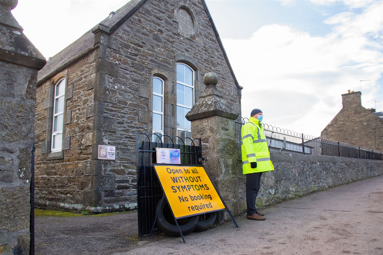 A COVID19 Testing centre has been set up in the Scout Hall on Fife Street, Keith to help lower the transmission of the virus in the Moray town. ..Picture: Daniel Forsyth..