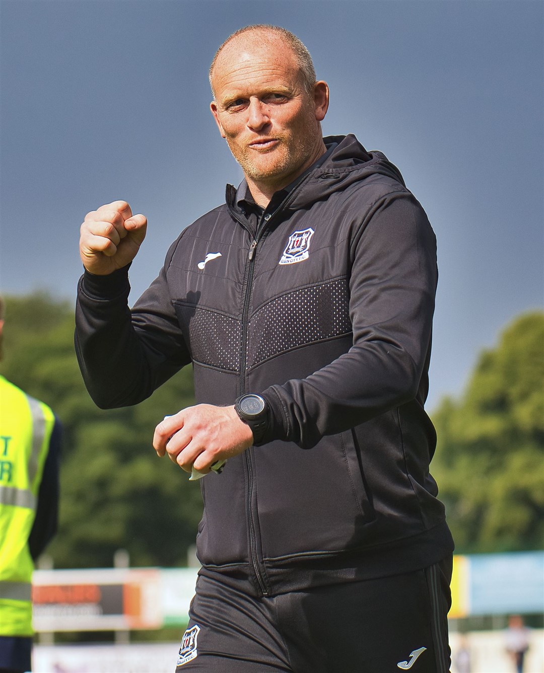 Delighted Elgin City manager Gavin Price. Photo: Bob Crombie