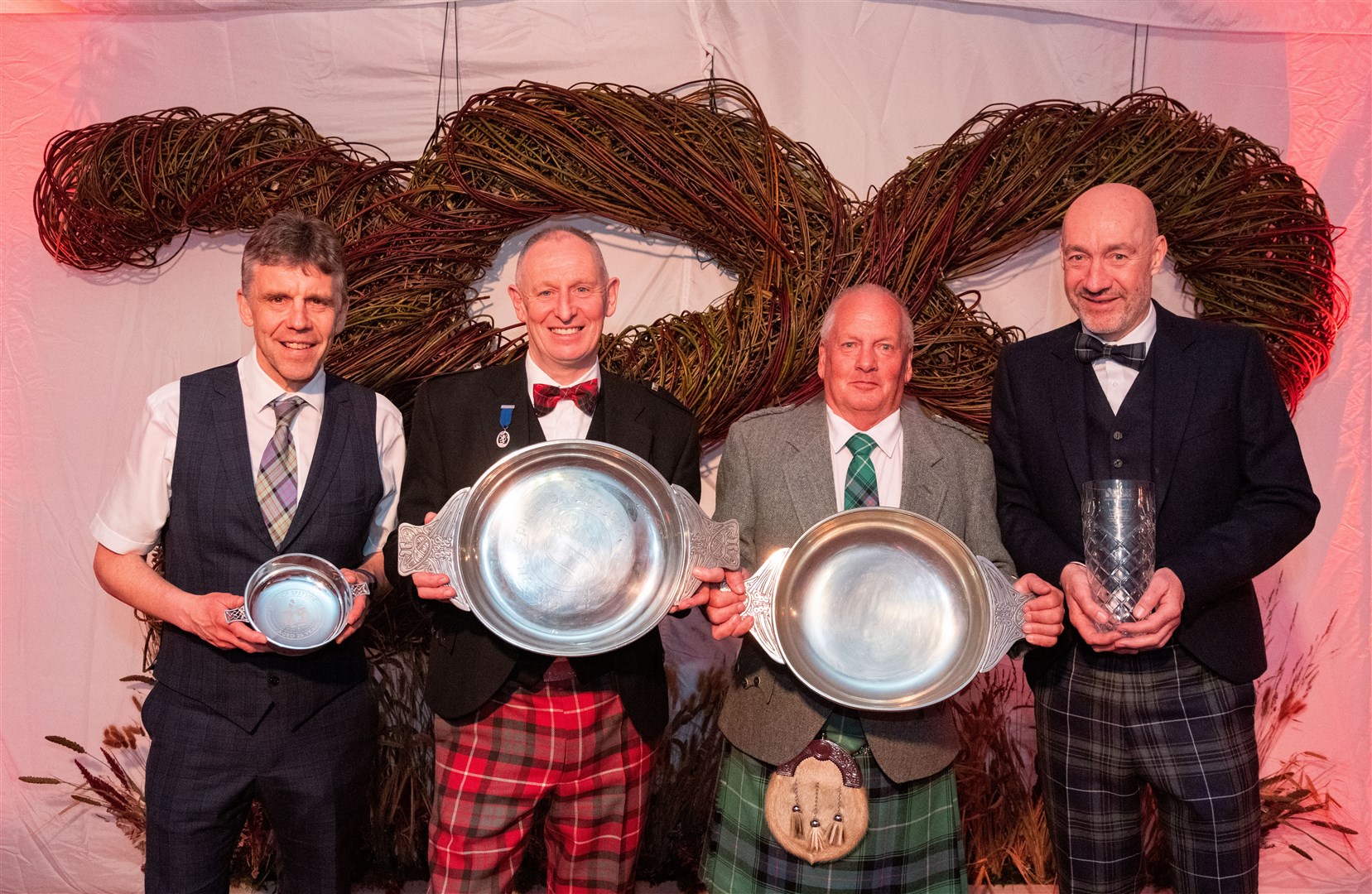 All the winners from left: Russell Anderson (Unsung Hero), Callum Fraser (International Ambassador), William Hutcheson (Ambassador of the Year) and Derek Johnston (Lifetime Achievement).Picture: Beth Taylor