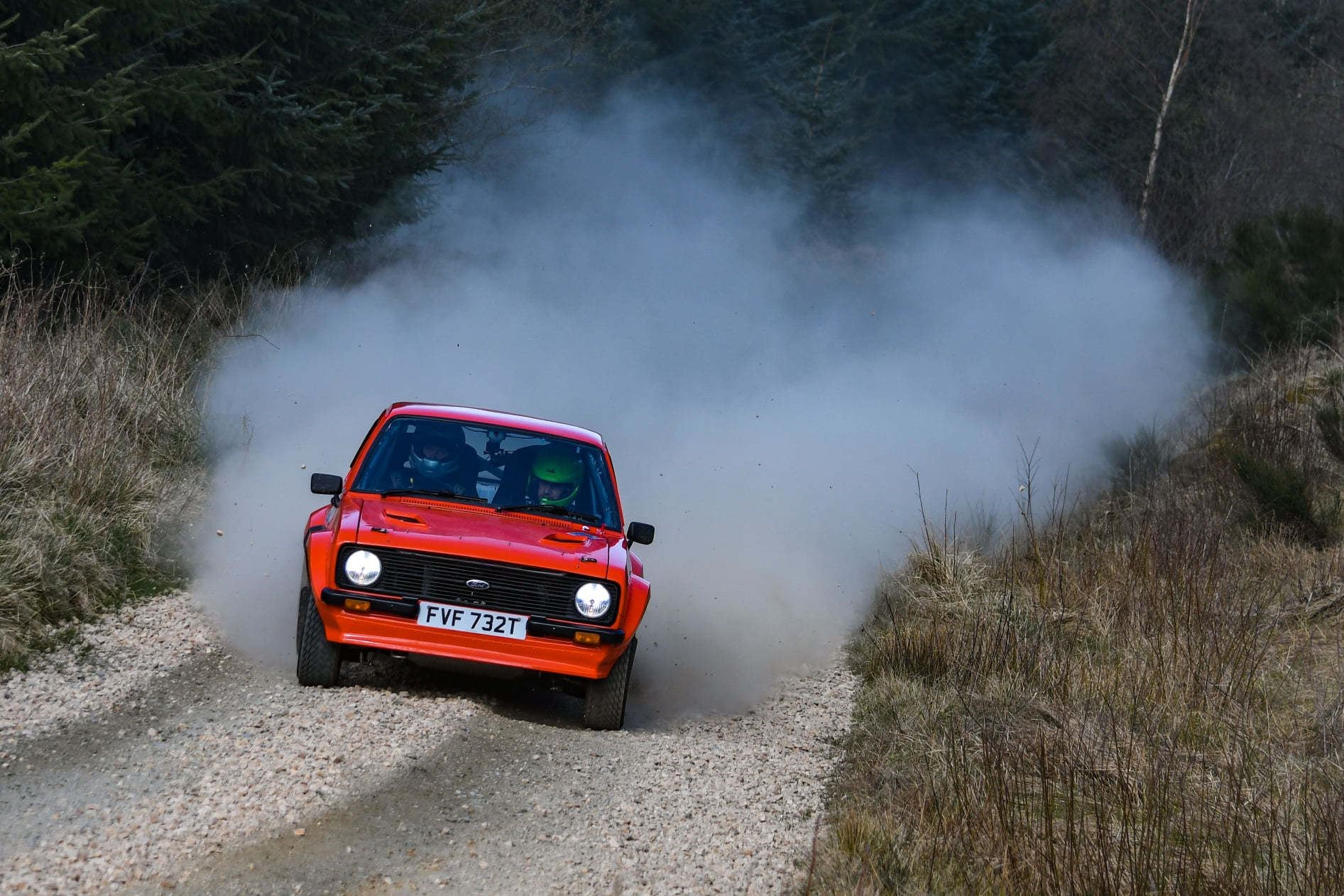 First run on rally terrain for Dougal Brown and his spruced-up motor. Photo: Alan Scott Photography