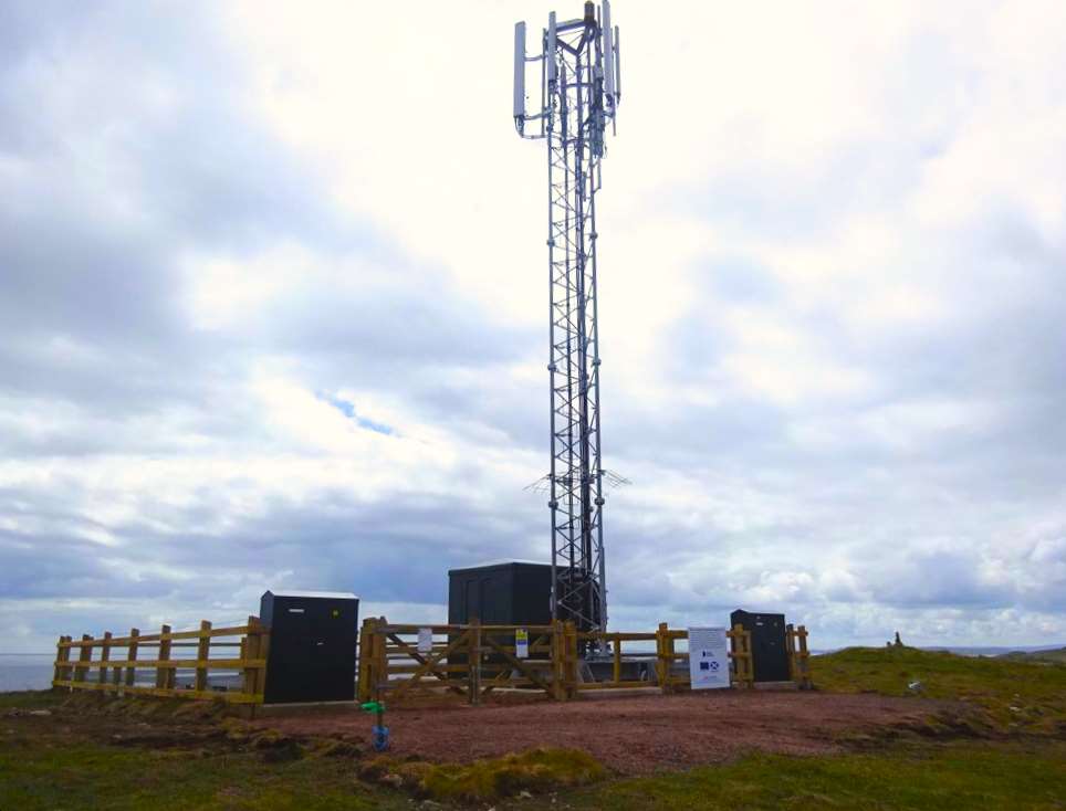 The mast has been installed in the Out Skerries (WHP Telecoms/PA)