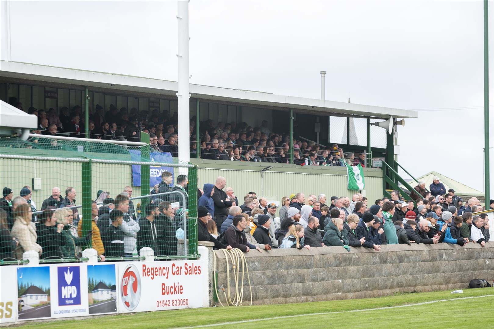 A full Victoria Park at the Highland League Final...Buckie Thistle F.C. v Brechin City F.C. Highland League Final at Victoria Park. ..Picture: Beth Taylor.
