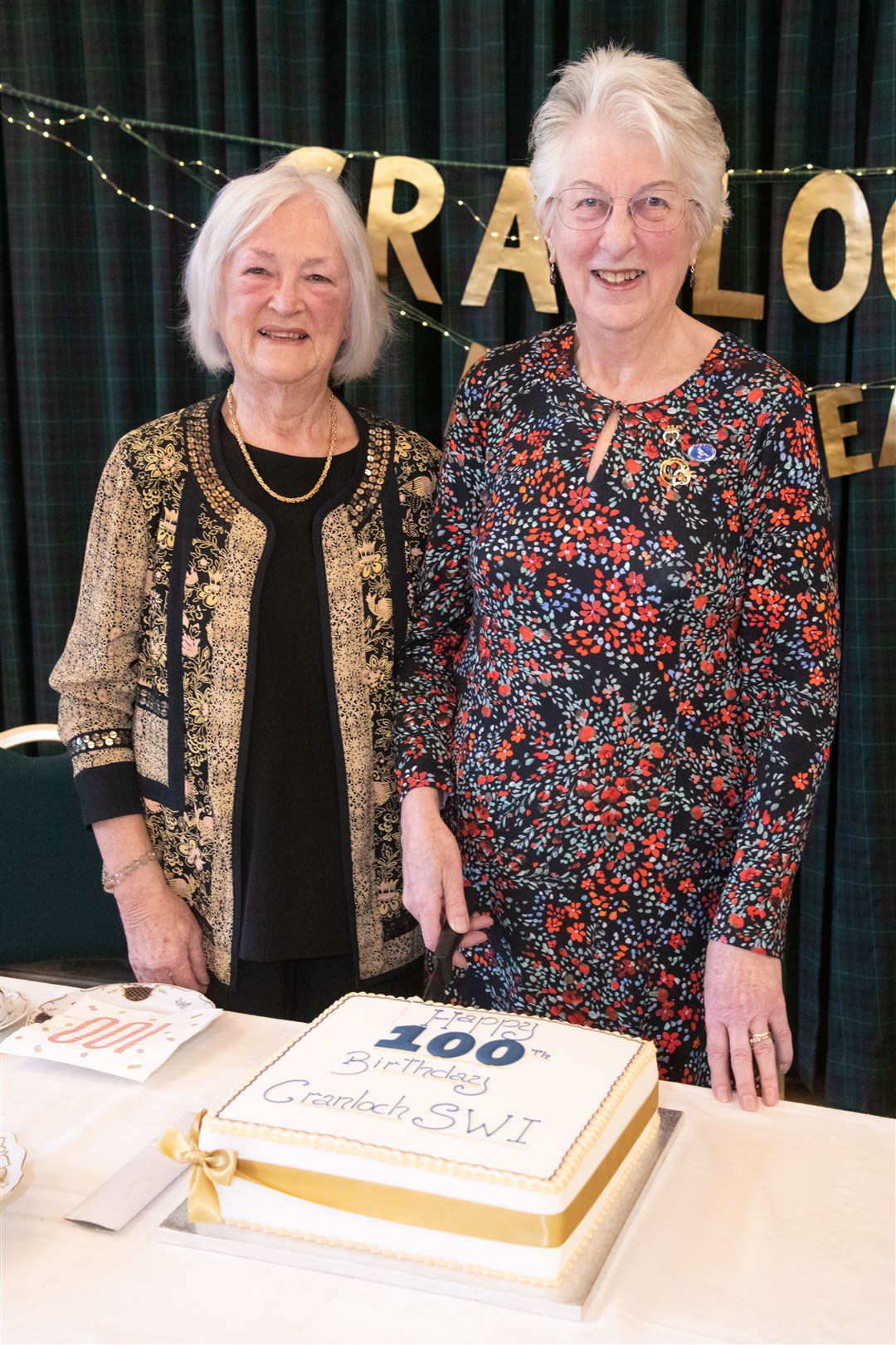Meg Anderson (right) with Cranloch president Audrey Gibb. Picture: Daniel Forsyth
