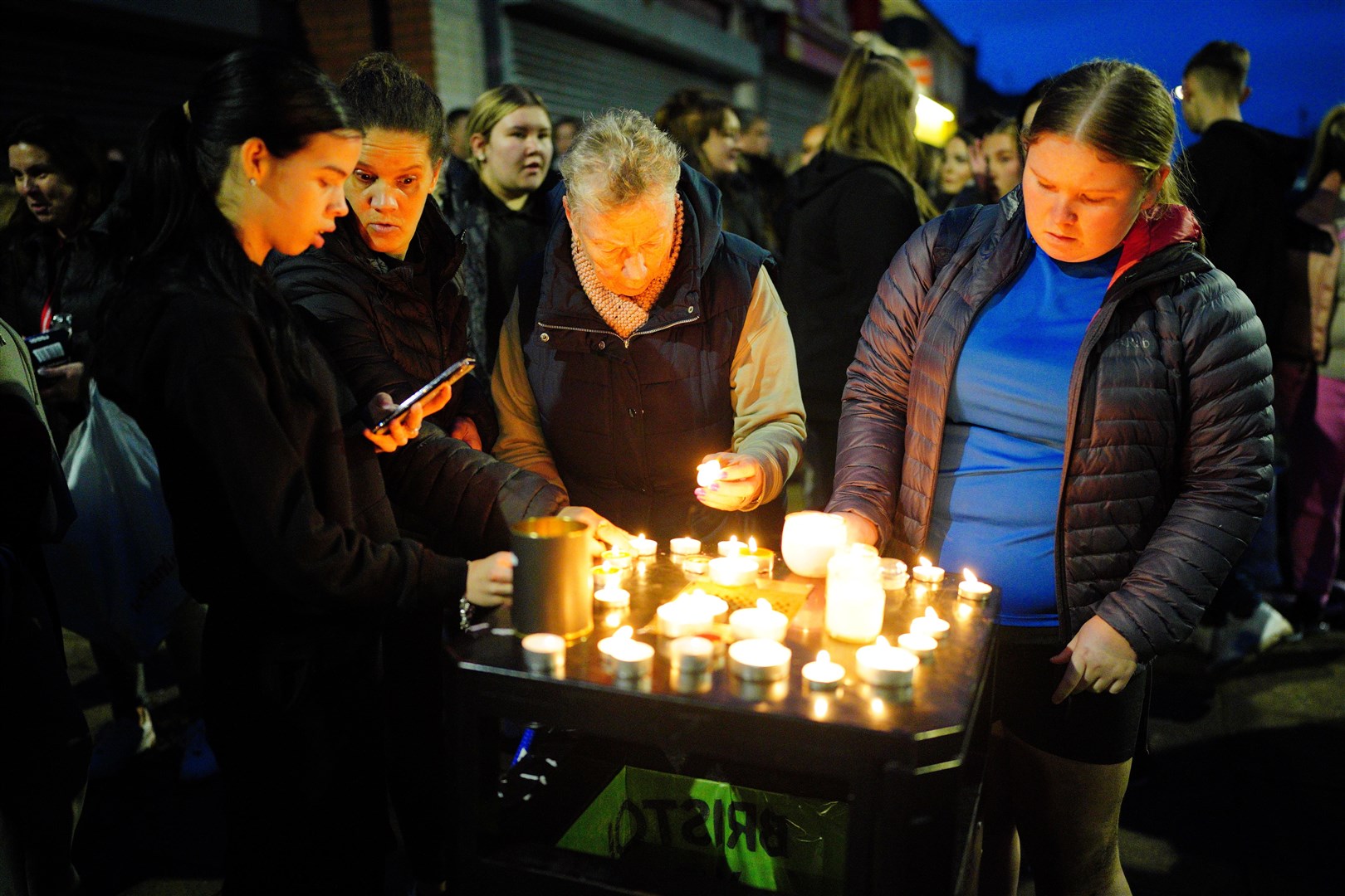 A vigil took place on Sunday evening (Ben Birchall/PA)