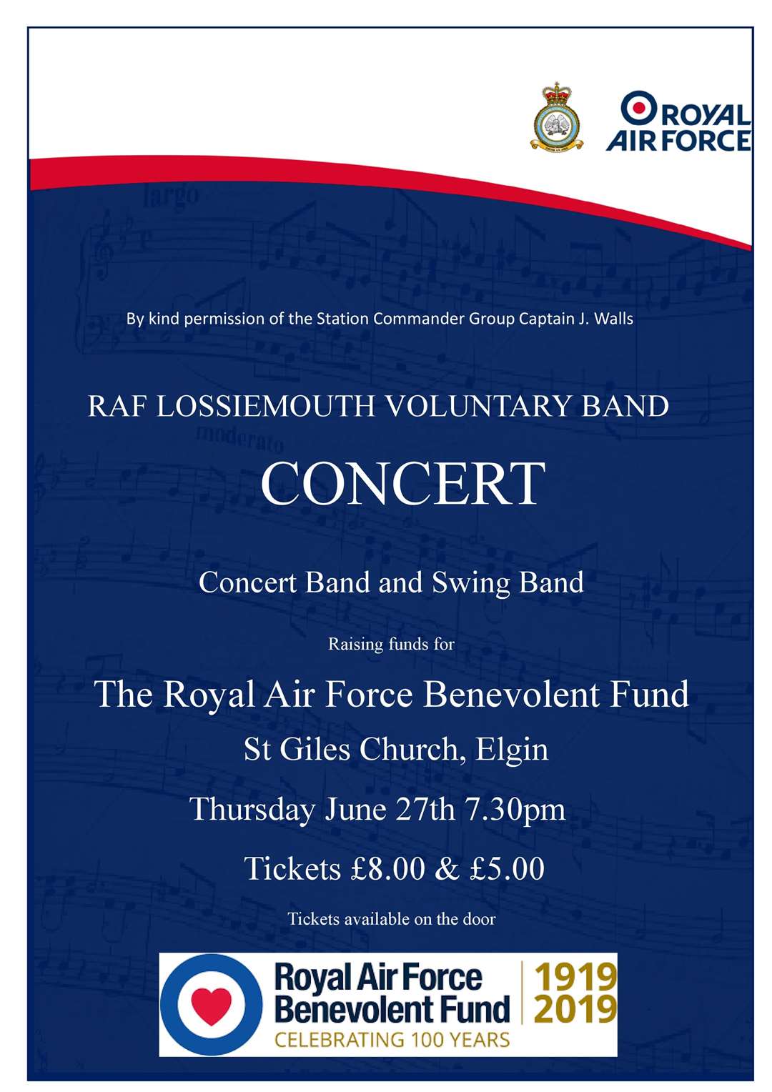 Poster for St Giles Concert - RAF Voluntary Band