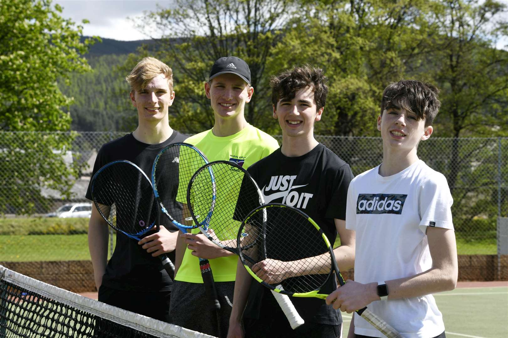The Speyside High team, from left: Bradley Scott, Fraser Scott, Liam Anderson and Jack McConnachie. Picture: Becky Saunderson..