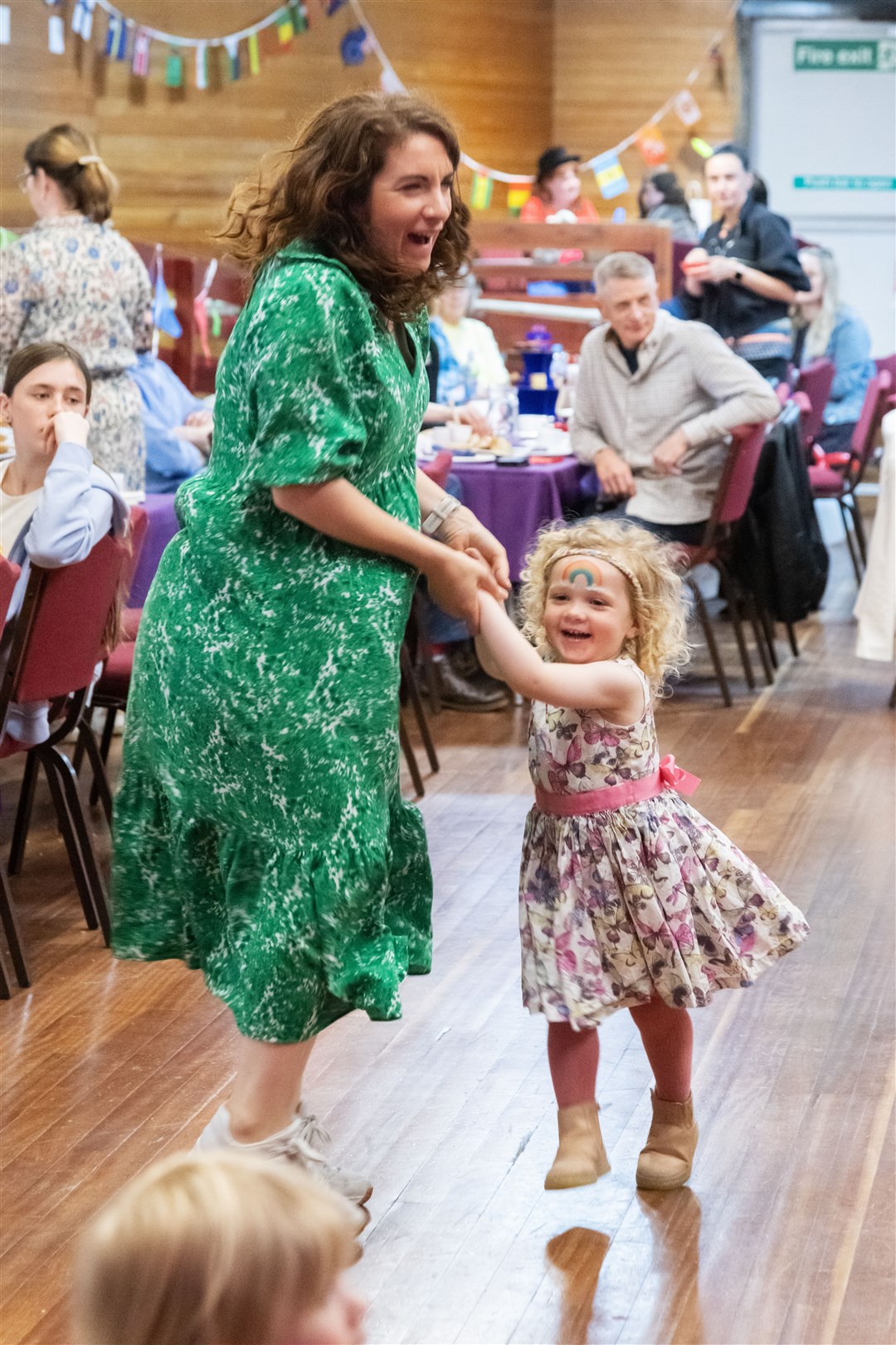 Ceilidh dancing at Elgin Rotary's Coronation Lunch at Elgin Town Hall...Picture: Beth Taylor.