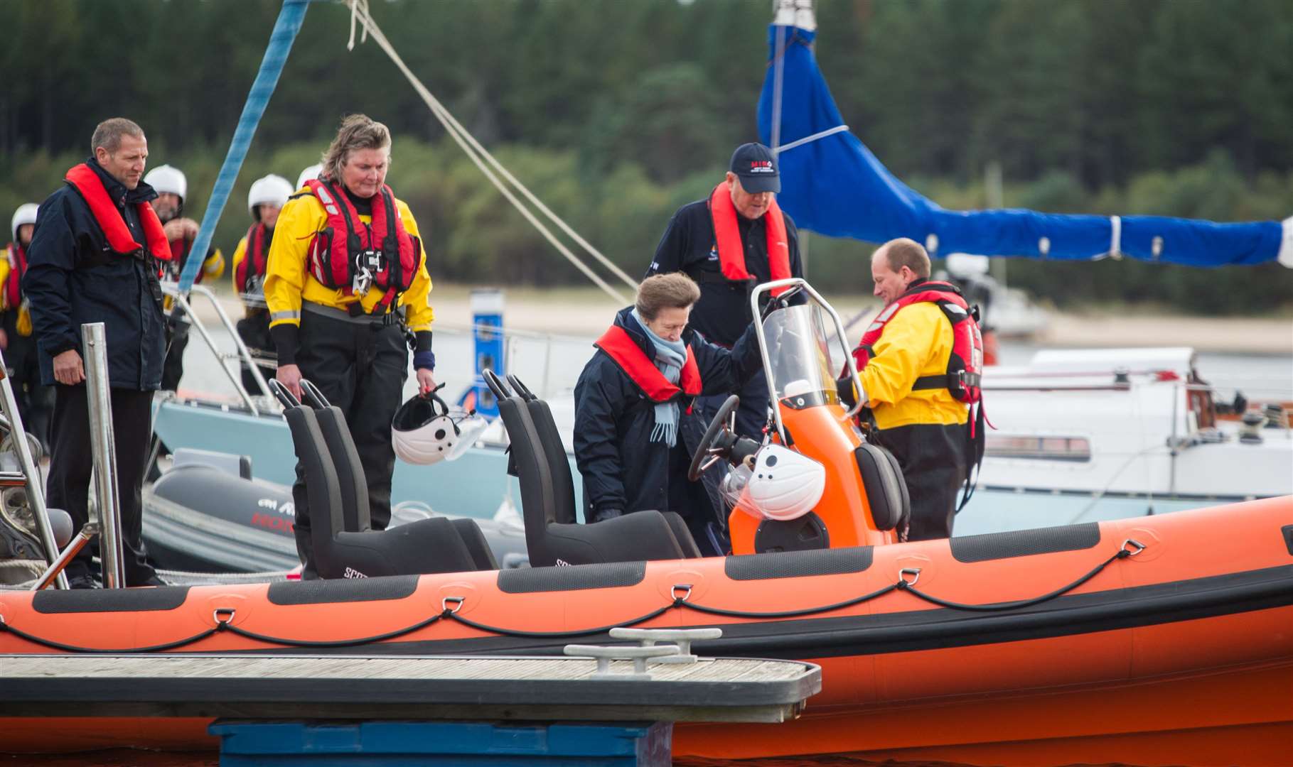 Princess Anne in Findhorn...Picture: Becky Saunderson