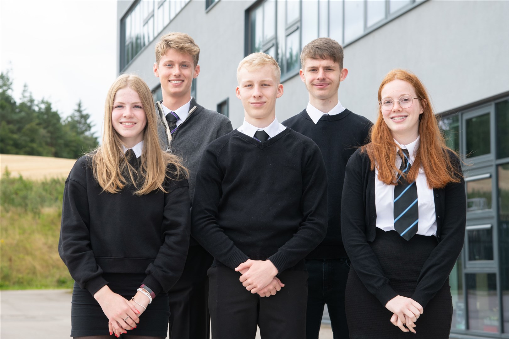From left to right: Kathryn Petrie, Alfie Harper, Zack Crowley Kenzie Stephen and Darcey Taylor. Picture: Daniel Forsyth