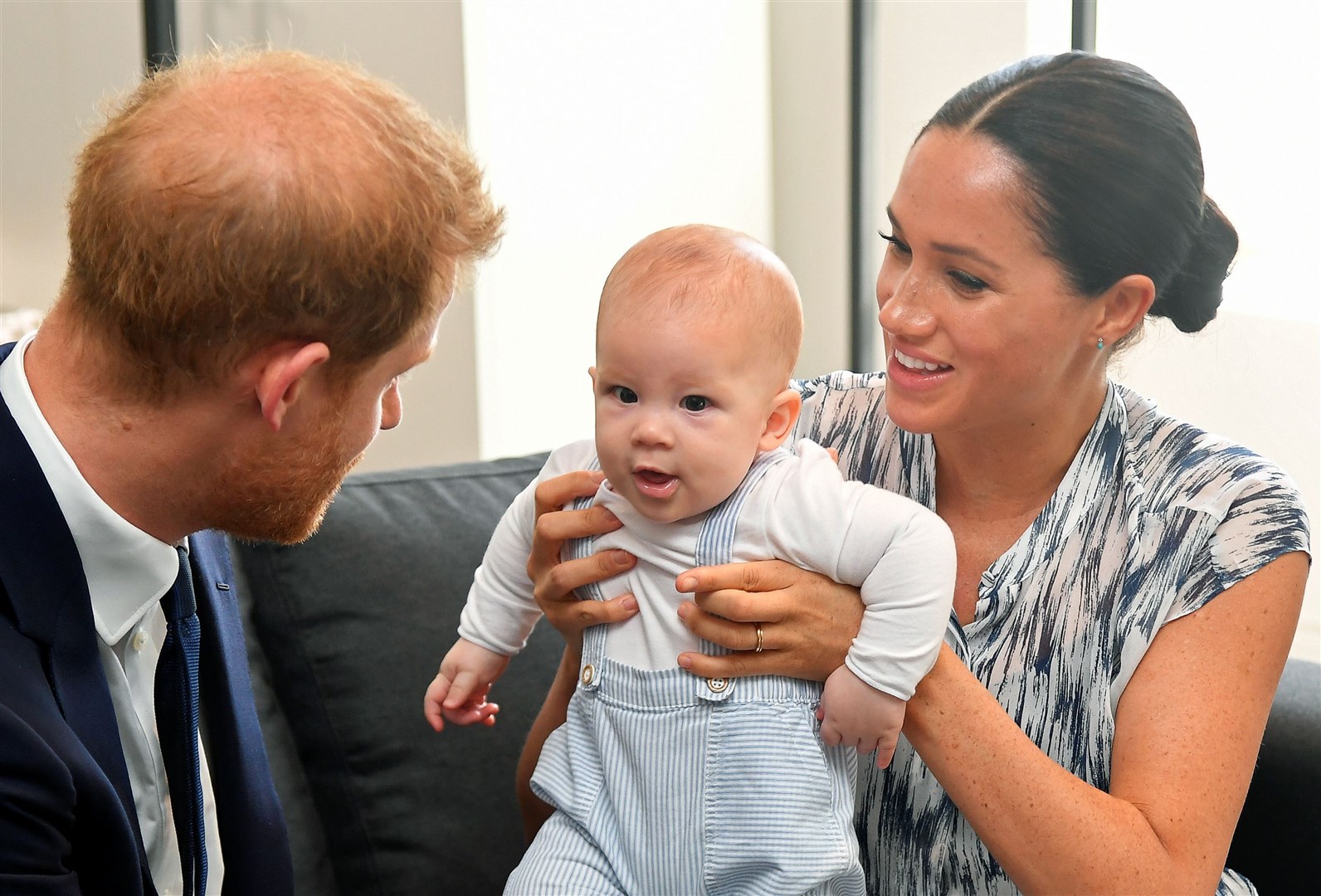 The Duke and Duchess of Sussex with their son Archie (Toby Melville/PA)