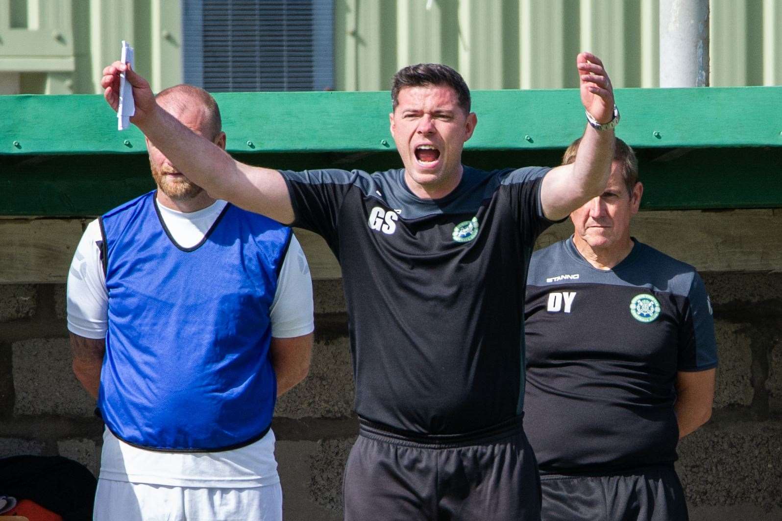 Some tough tests ahead for Buckie Thistle boss Graeme Stewart. Picture: Daniel Forsyth..