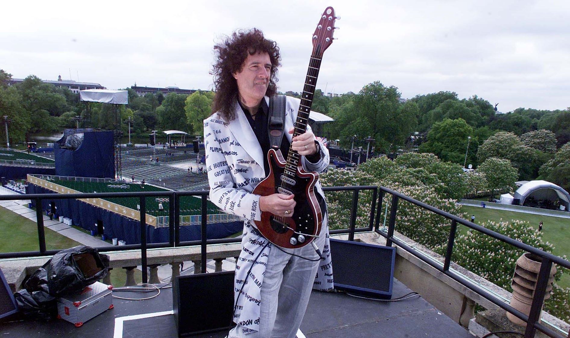 The guitarist created a classic moment 20 years ago during the 2002 Golden Jubilee celebrations when he performed God Save The Queen on Buckingham Palace’s roof (Sean Dempsey/PA)