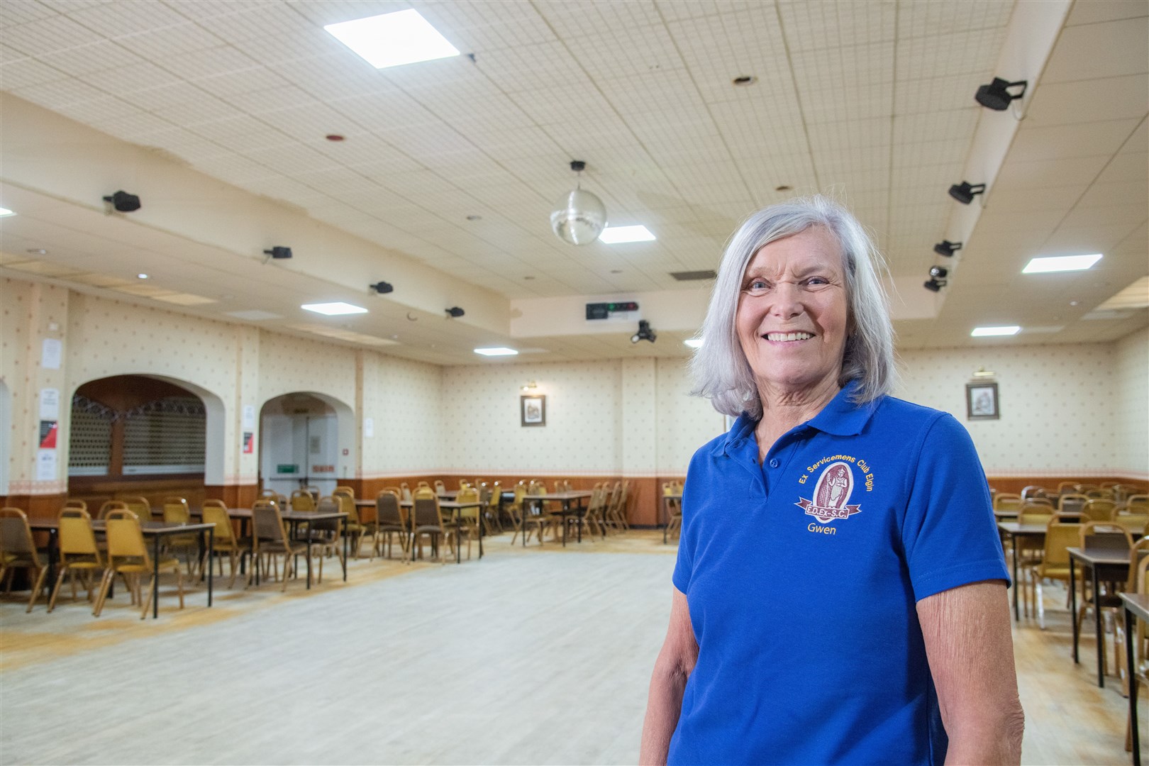 Gwen Jones - of the Elgin Ex-Servicemen's Club - is leading the appeal to find Â£30,000 to replace and repair the leaking roof of the club's function suite. ..Picture: Daniel Forsyth..