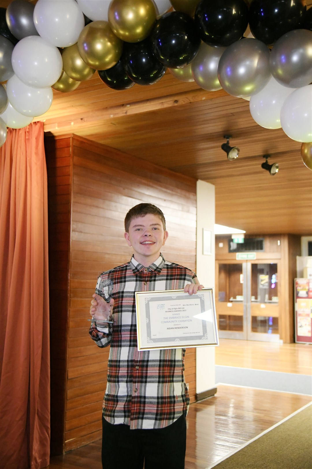 Aidan Henderson was the Embrace Elgin community champion. Picture: Beth Taylor
