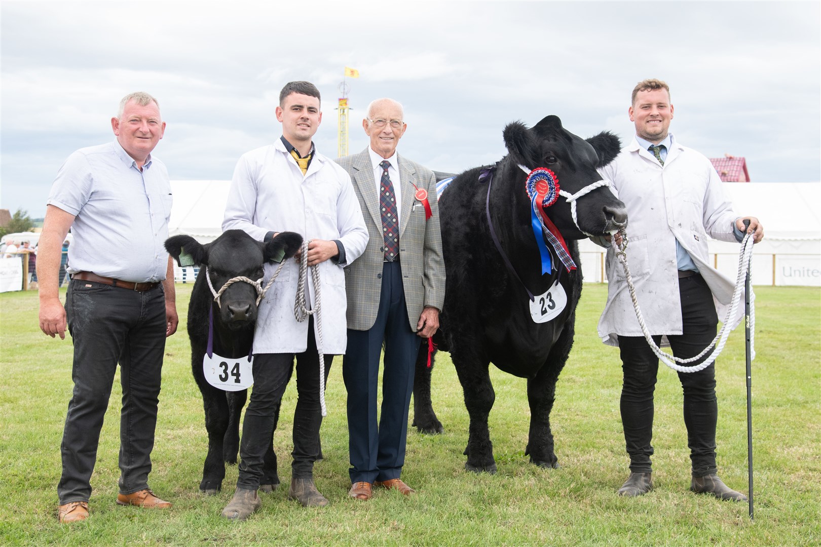 Tonley Lady Heather from Mark Wattie (right) after winning Scottish Beef champion of champions... Picture: Daniel Forsyth..