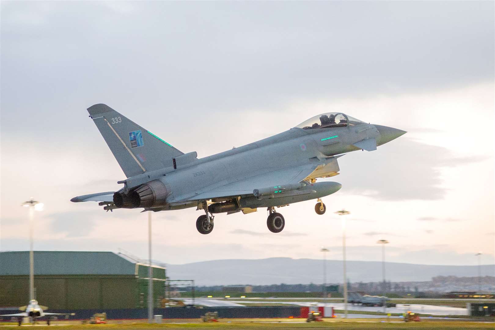 A Typhoon takes off at RAF Lossiemouth.Picture: Daniel Forsyth