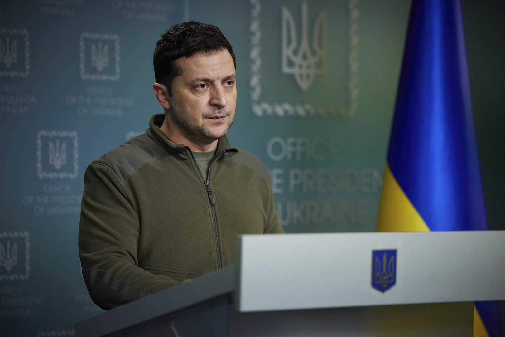 Ukrainian President Volodymyr Zelenskyy (Ukrainian Presidential Press Office/AP File)